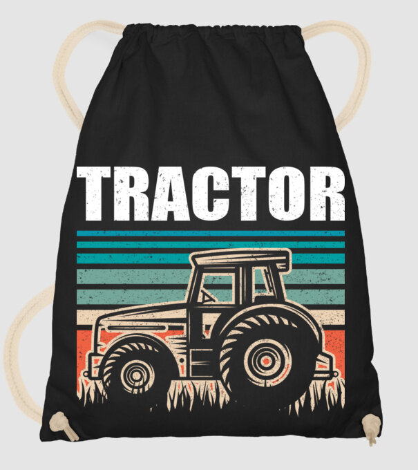 TRACTOR model negru pe tricou