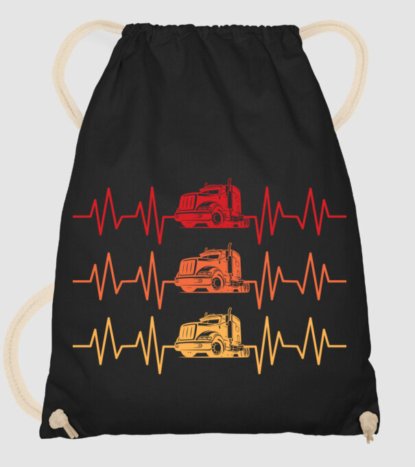 truck driver model negru pe tricou