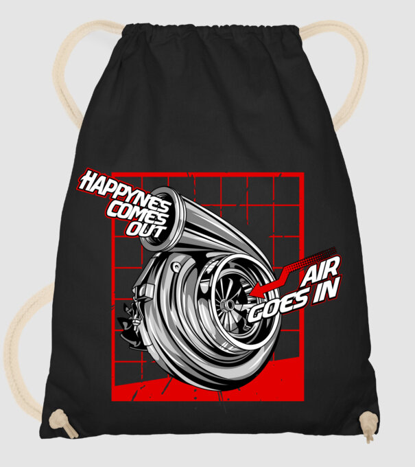 Turbo model negru pe tricou