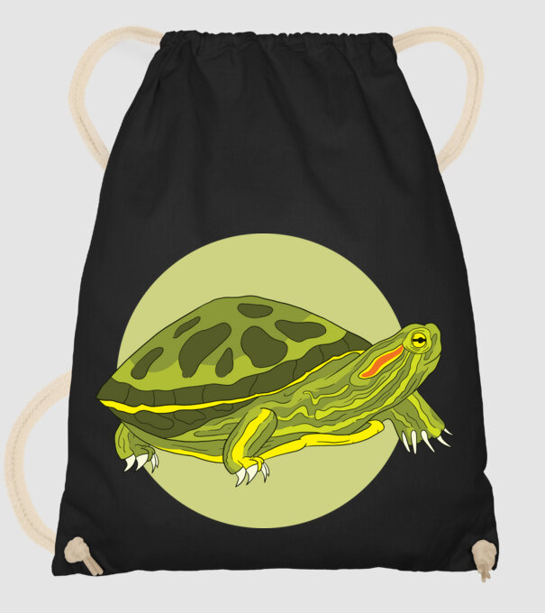 Turtle model negru pe tricou