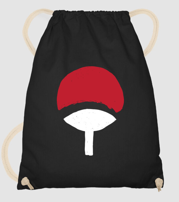 Uchiha logo model negru pe tricou