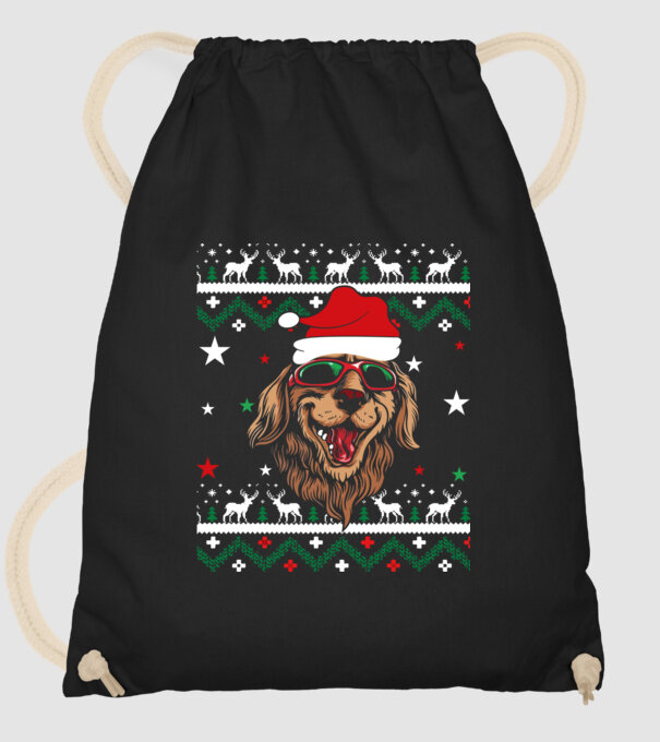 Ugly sweater dog model negru pe tricou