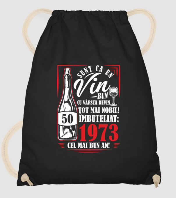 Un Vin Bun 1975 - Negru model negru pe tricou