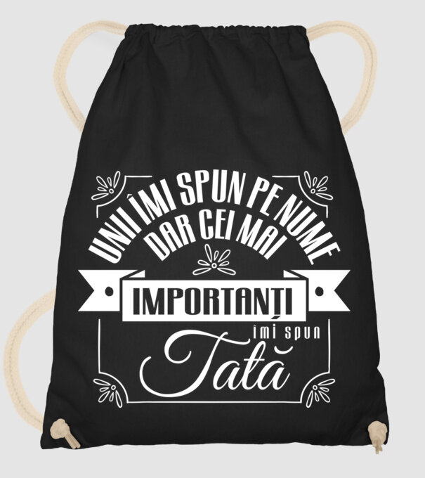 Unii îmi spun pe nume, dar cei mai importanți îmi spun tată model negru pe tricou