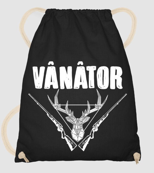 vânător model negru pe tricou