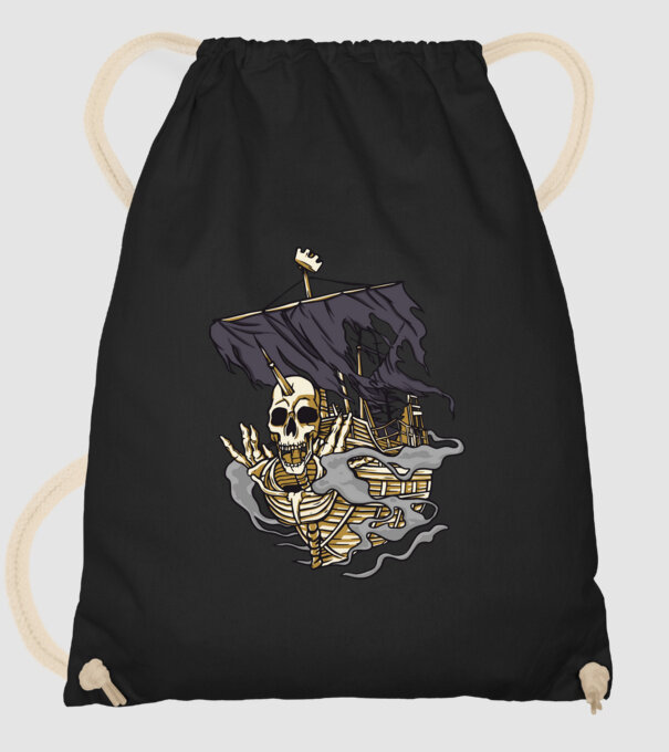 Vapoare model negru pe tricou