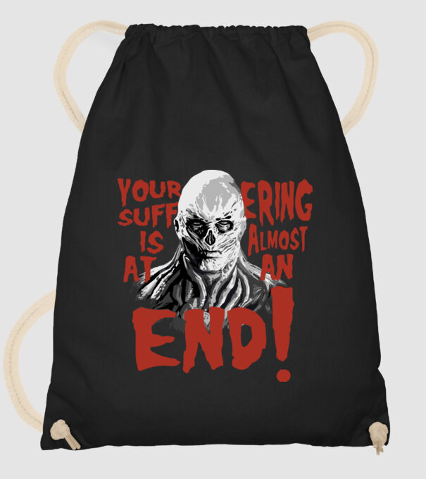 vecna your suffering is almost at an end model negru pe tricou