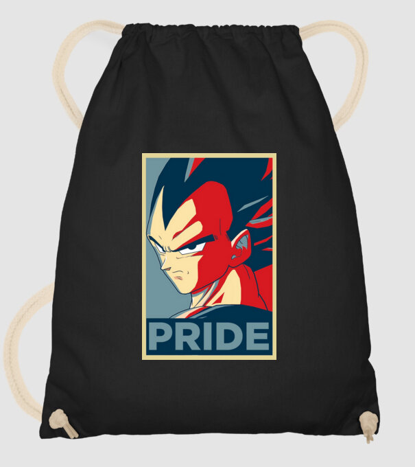 vegeta pride dragonball model negru pe tricou