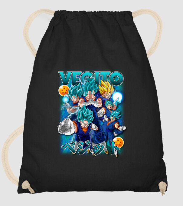 vegito dragonball model negru pe tricou