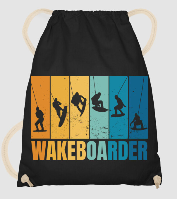 Wakeboard model negru pe tricou