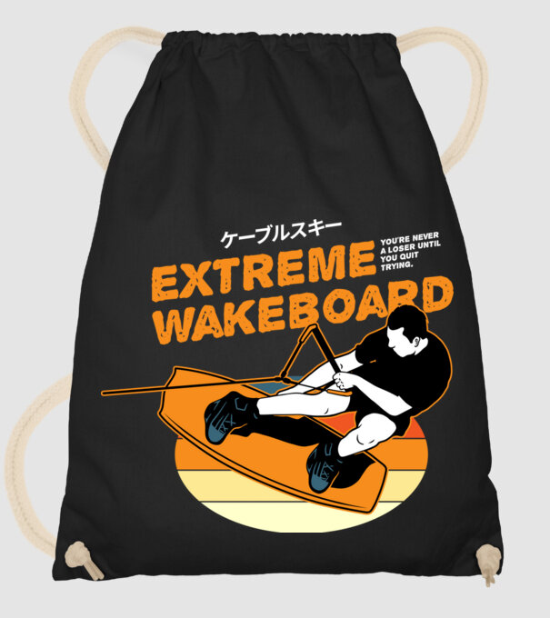 Wakeboard model negru pe tricou