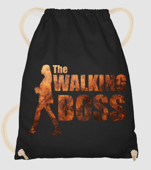 Walking bos model negru pe tricou