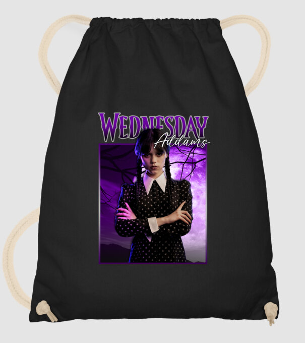 Wednesday Addams model negru pe tricou