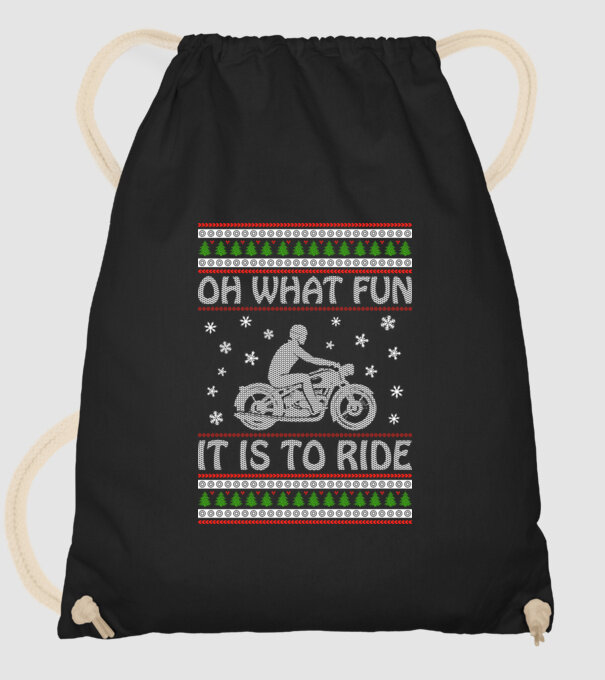 What Fun is to ride - Moto model negru pe tricou