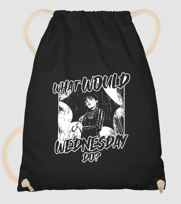 What would Wednesday do model negru pe tricou