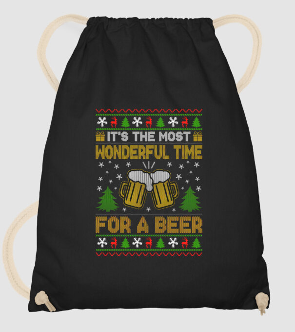 Wonderful time for a beer model negru pe tricou