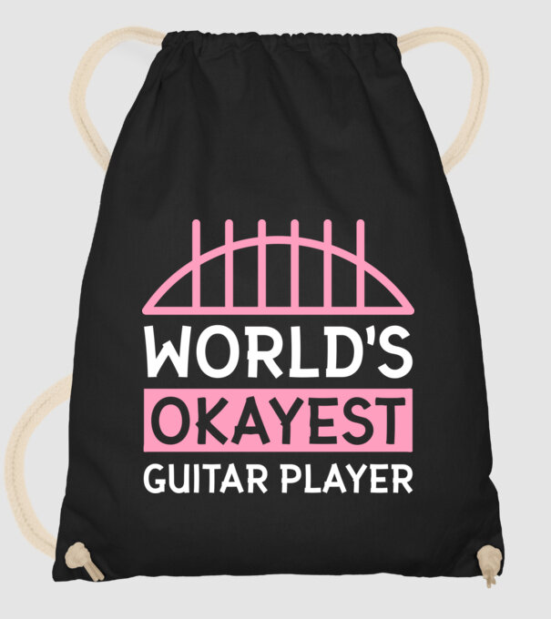 World's okayest guitar player model negru pe tricou