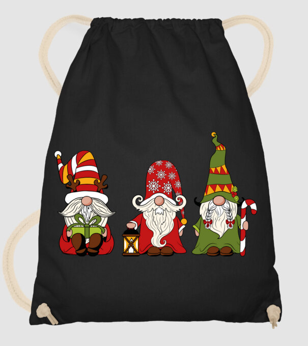 Xmas gnomes 2 model negru pe tricou