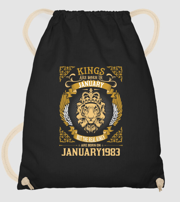Ziua de naștere a Leului 1983 january model negru pe tricou