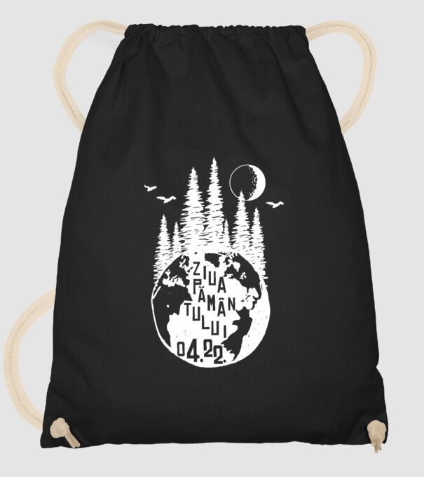 Ziua Pământului 22.04. model negru pe tricou