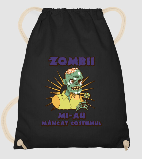 Zombii mi-au mâncat costumul model negru pe tricou