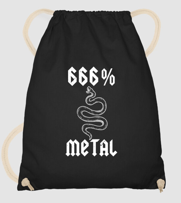 666 Metal model negru pe tricou