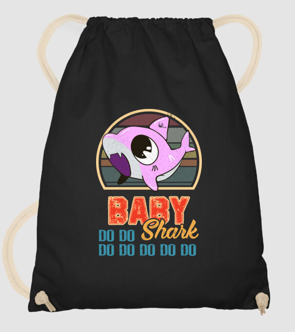 BabyGIRL shark model negru pe tricou