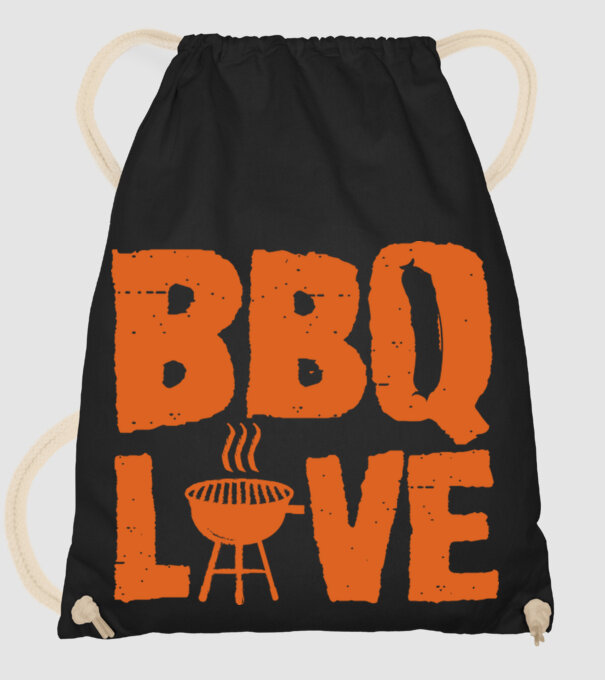 BBQ LOVE model negru pe tricou