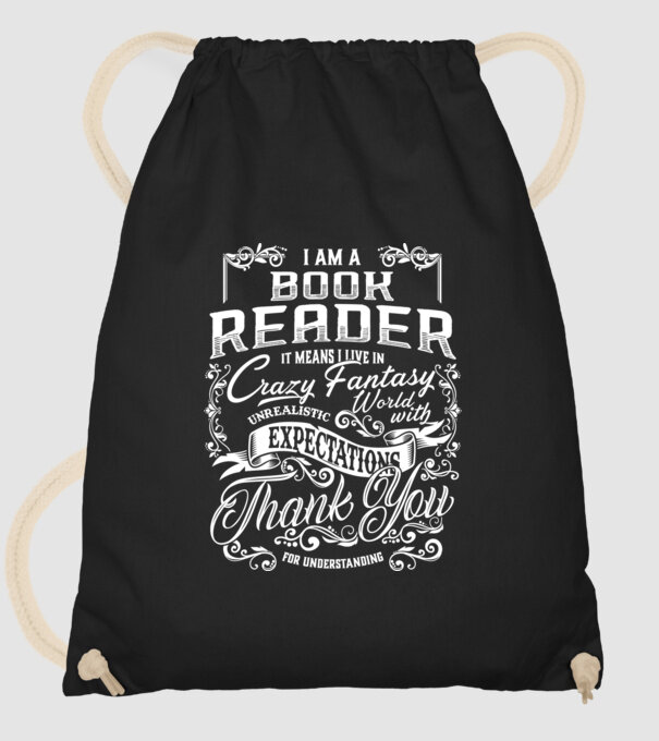 Book reader model negru pe tricou