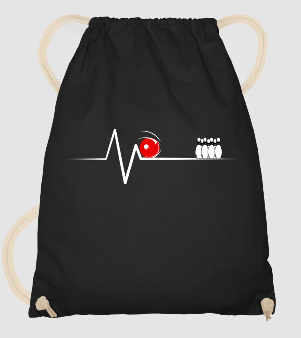 Bowling EKG model negru pe tricou