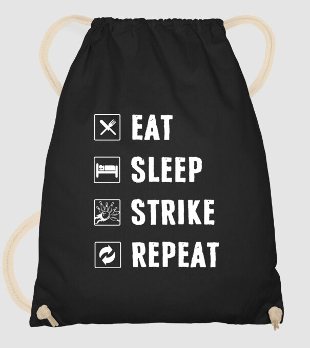 Bowling daily routine model negru pe tricou