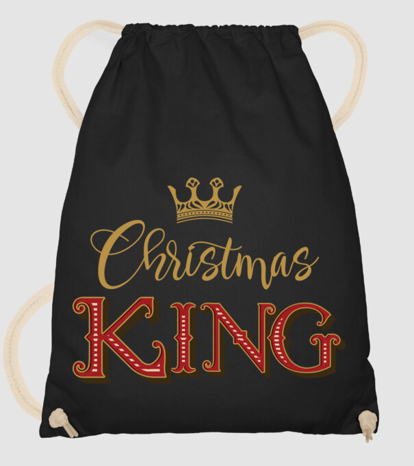 Christmas King model negru pe tricou