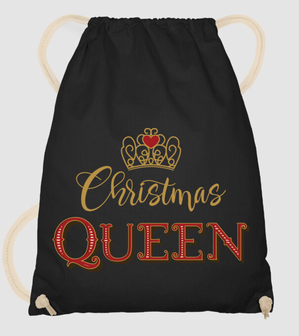 Christmas Queen model negru pe tricou