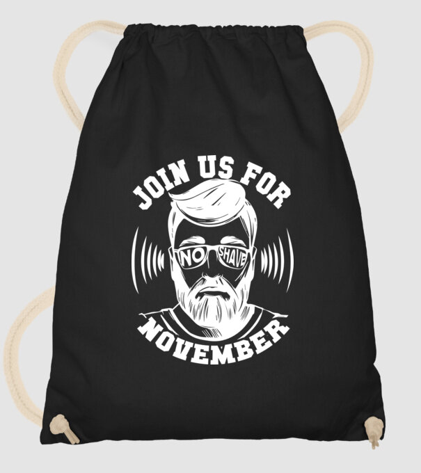Alătură-te mișcării No Shave November (engleză) model negru pe tricou
