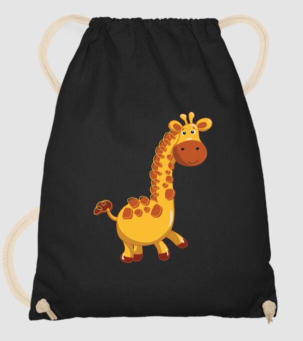 Cute giraffe model negru pe tricou