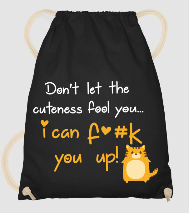Cuteness model negru pe tricou