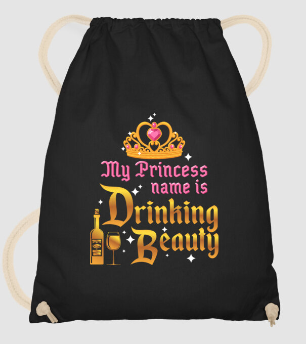 Drinking beauty model negru pe tricou