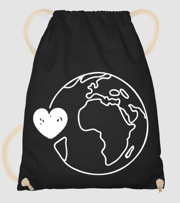 EarthLogo model negru pe tricou