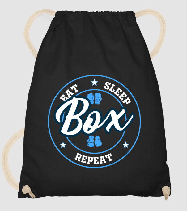 eat sleep box repeat model negru pe tricou