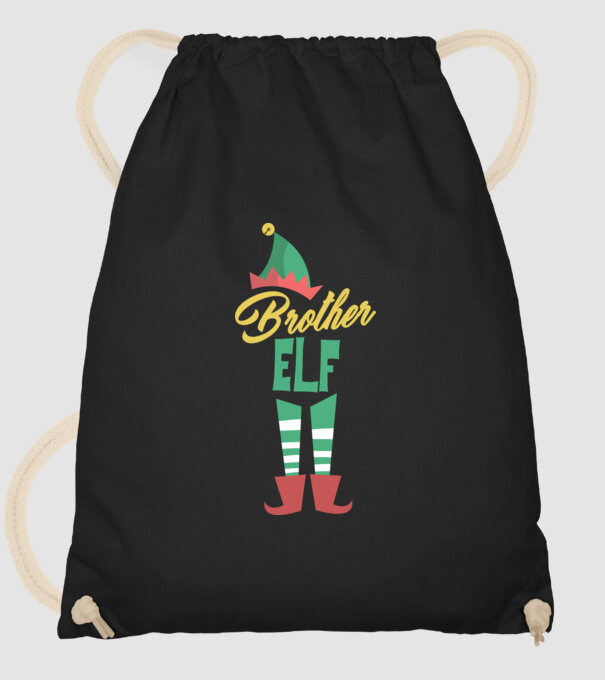 Elf family brother model negru pe tricou