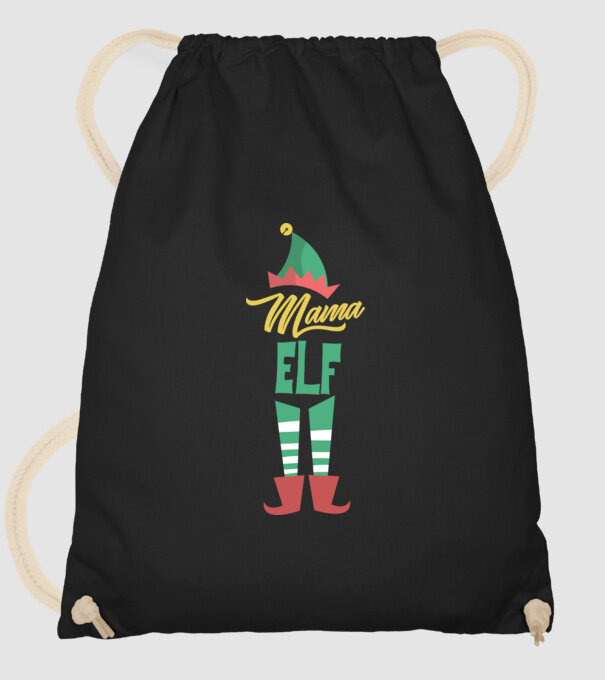 Elf family bunică model negru pe tricou