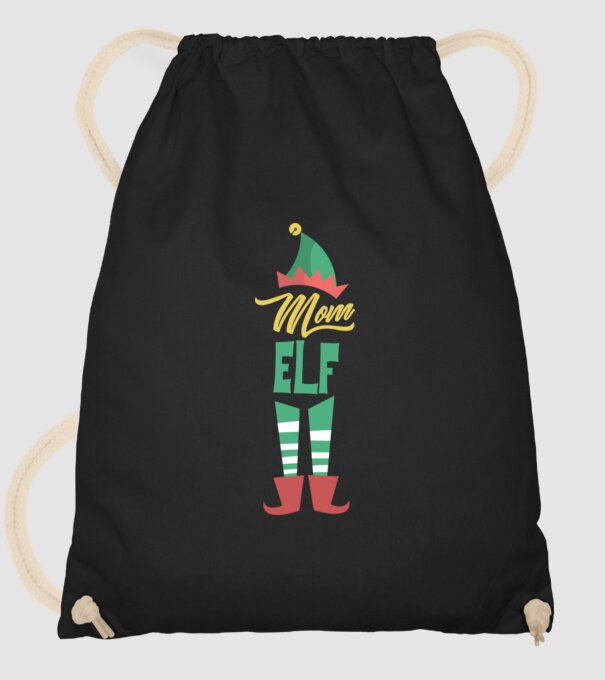 Elf family mom model negru pe tricou