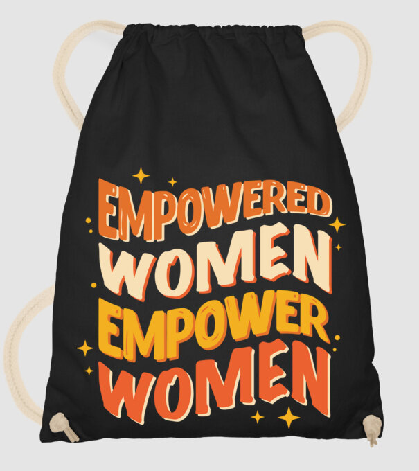 Empowered women empower women model negru pe tricou