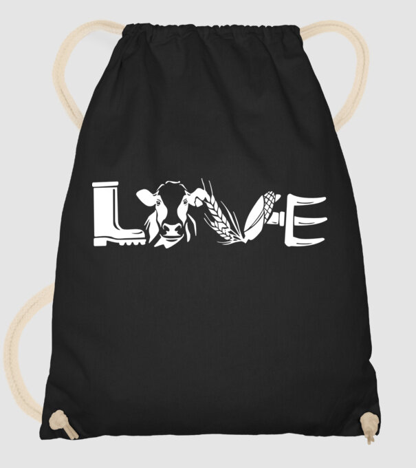 Farm love Cu tractor model negru pe tricou