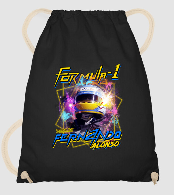 FORMULA 1 ALONSO model negru pe tricou
