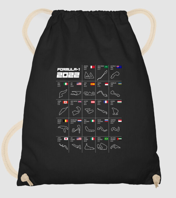 Formula 1 tracks 2022 model negru pe tricou