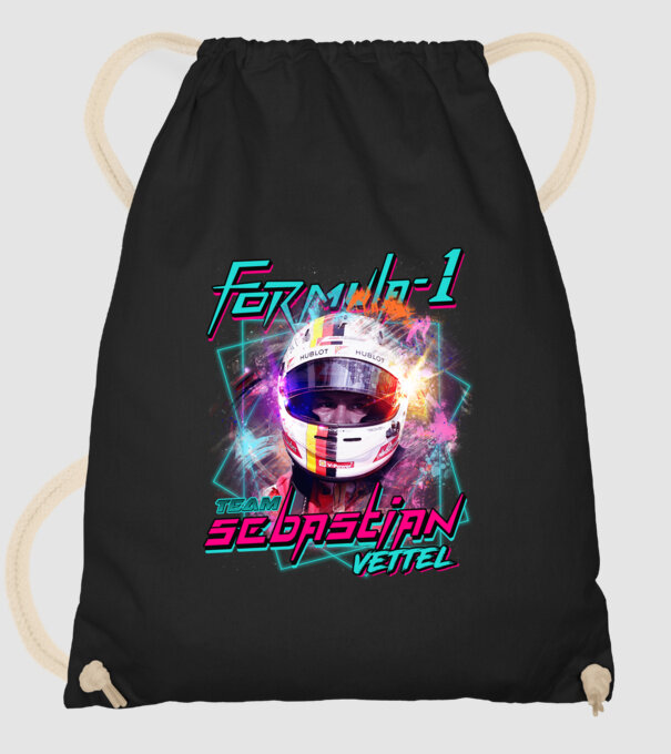 FORMULA 1 VETTEL model negru pe tricou