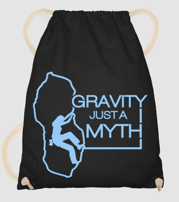 Gravity just a myth model negru pe tricou