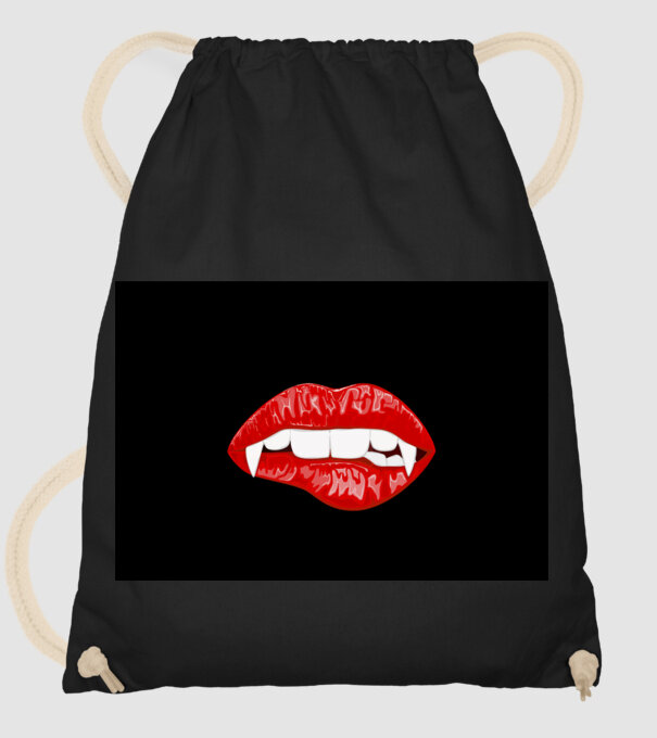 HALLOWEEN gură de vampir model negru pe tricou