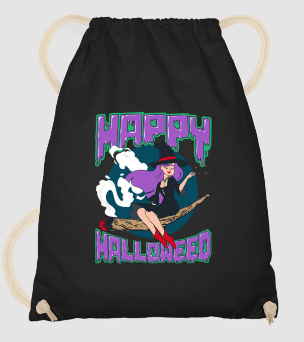 Happy Halloweed model negru pe tricou